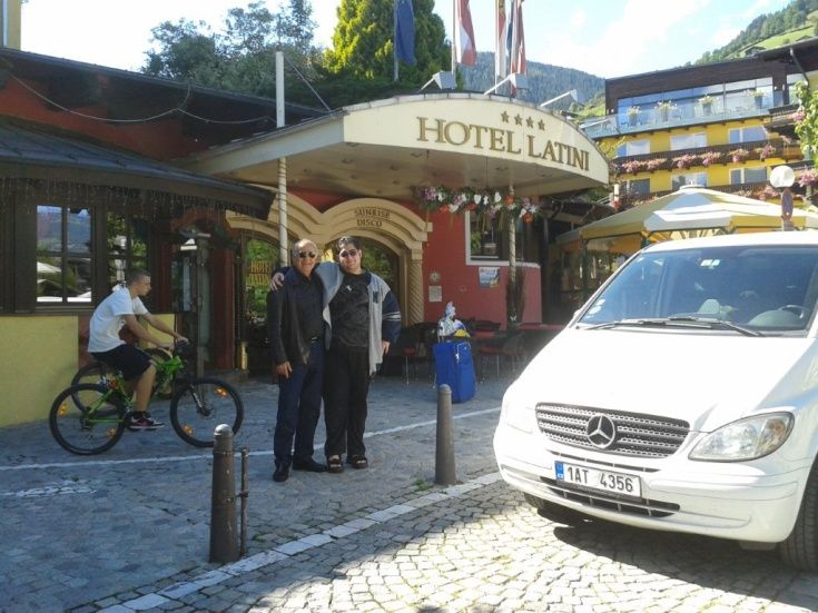 Mr. Aggarwal and family in Munich, part of the European car and driver hire services